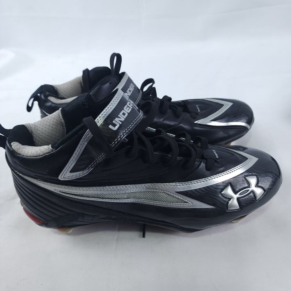 Under Armour Black Football Cleats Shoes Men Left 9.5 Right 10 (1208559)
